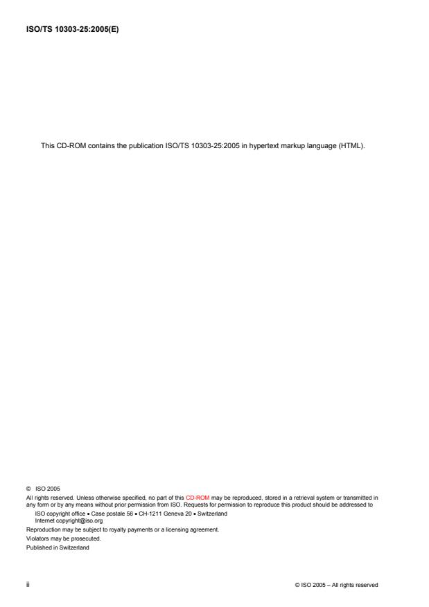 ISO/TS 10303-25:2005 ISO/TS 10303-25:2005 - Industrial automation systems and integration -- Product data representation and exchange - Page 2 preview