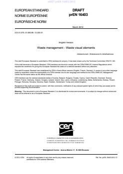 oSIST prEN 16403:2012 - BARVE - Page 3 preview