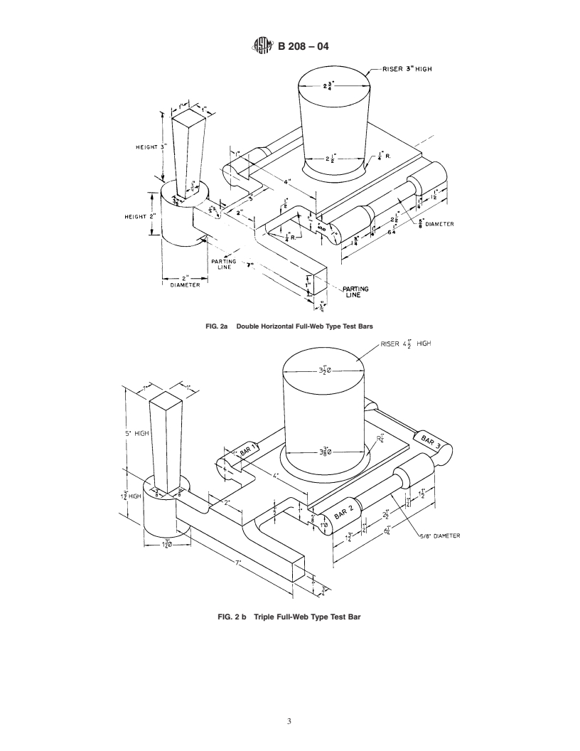 ASTM B208-04 - Standard Practice for Preparing Tension Test Specimens for Copper Alloy Sand, Permanent Mold, Centrifugal, and Continuous Castings