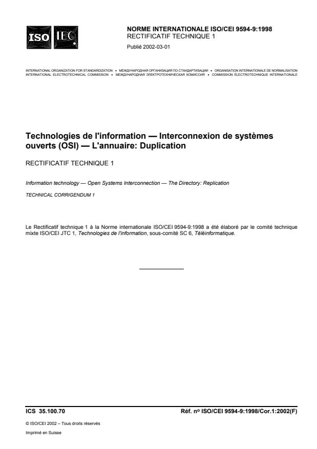 ISO/IEC 9594-9:1998/Cor 1:2002