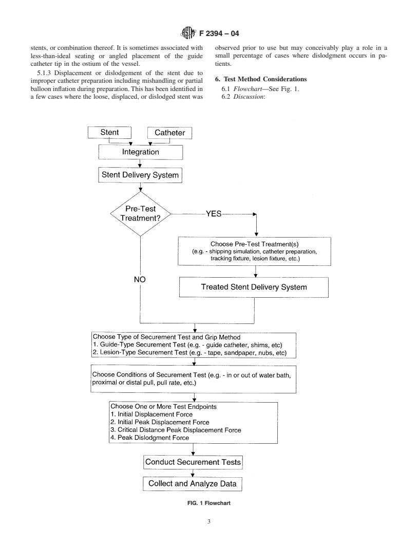 ASTM F2394-04 - Standard Guide for Measuring Securement of Balloon Expandable Stent Mounted on Delivery System