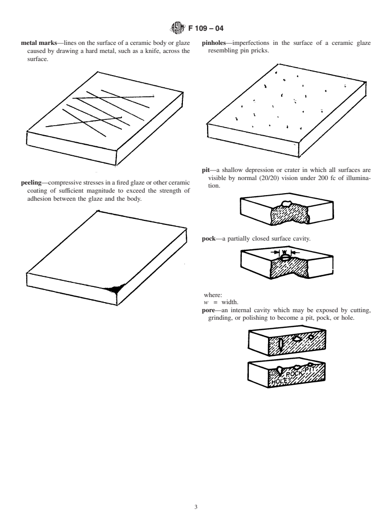 ASTM F109-04 - Standard Terminology Relating to Surface Imperfections on Ceramics