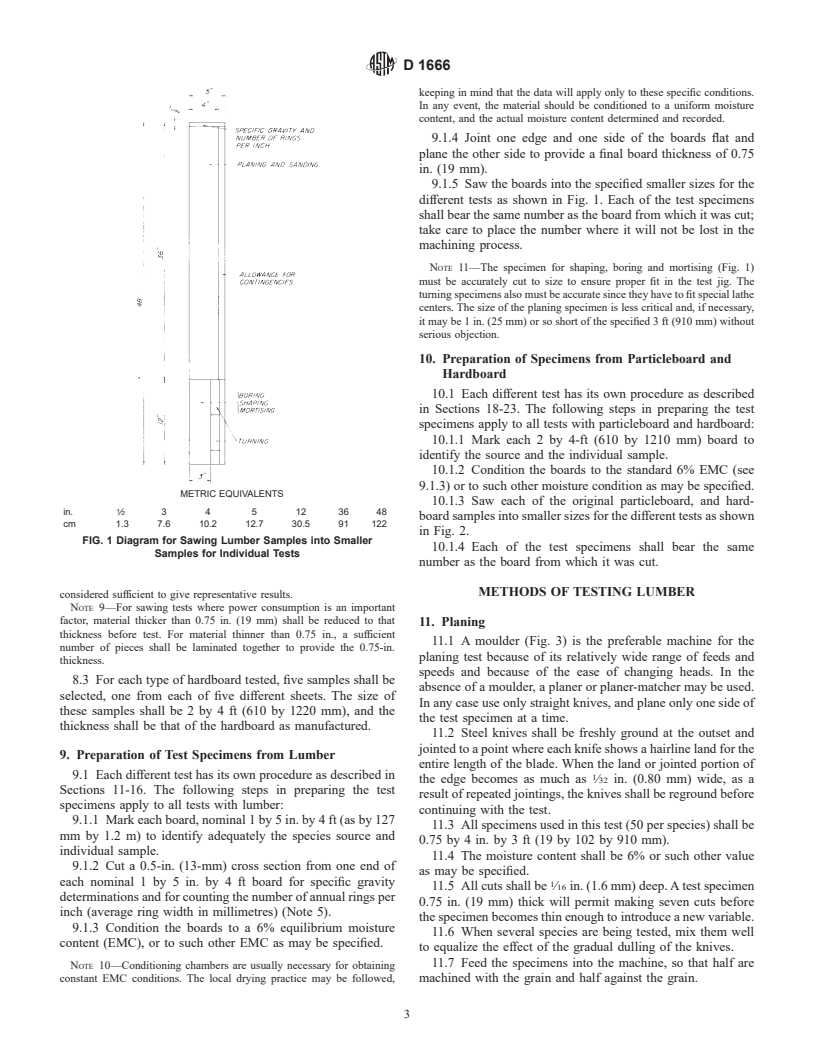 ASTM D1666-87(1999) - Standard Methods for Conducting Machining Tests of Wood and Wood-Base Materials