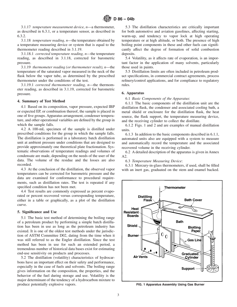ASTM D86-04b - Standard Test Method for Distillation of Petroleum Products at Atmospheric Pressure