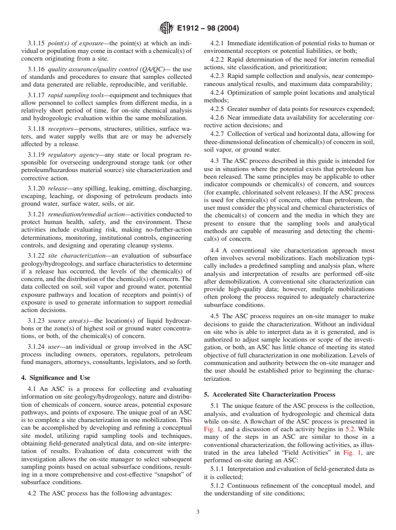 ASTM E1912-98(2004) - Standard Guide for Accelerated Site Characterization for Confirmed or Suspected Petroleum Releases (Withdrawn 2013)