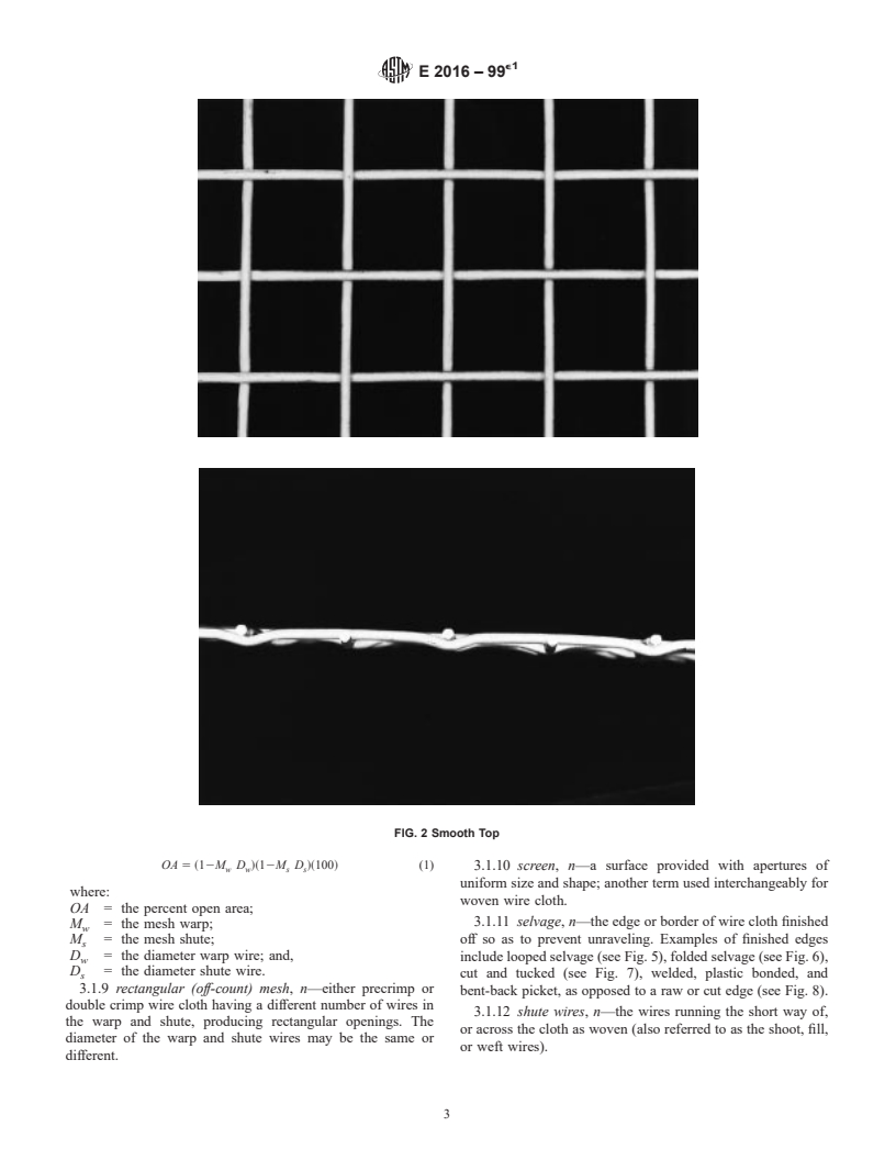 ASTM E2016-99e1 - Standard Specification for Industrial Woven Wire Cloth