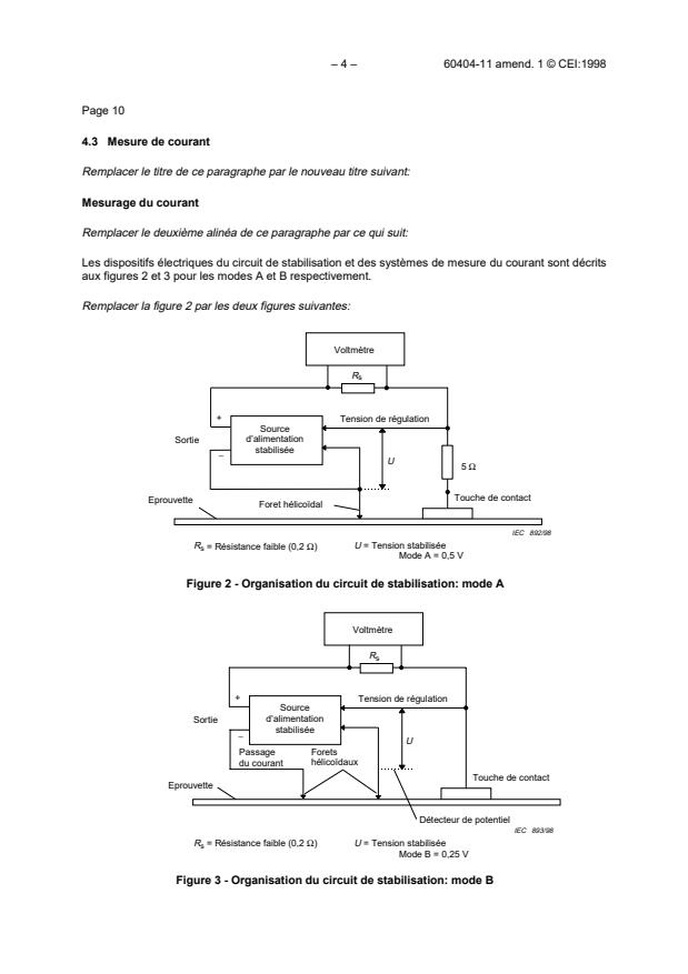 IEC 60404-11:1991/AMD1:1998 IEC 60404-11:1991/AMD1:1998 - Amendment 1 - Magnetic materials - Part 11: Method of test for the determination of surface insulation resistance of magnetic sheet and strip - Page 4 preview