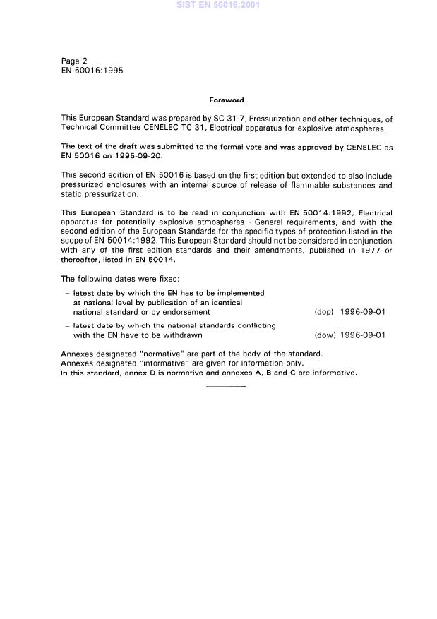 EN 50016:1995 EN 50016:2001 - Page 4 preview