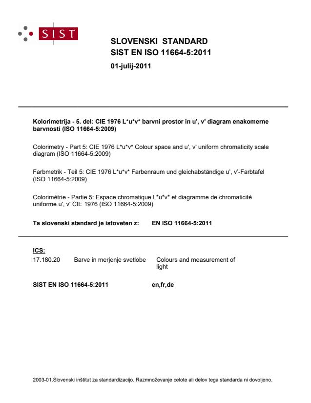 EN ISO 11664-5:2011