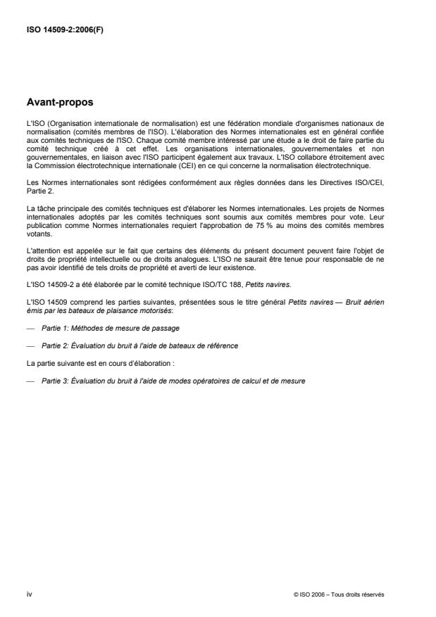 ISO 14509-2:2006 ISO 14509-2:2006 - Petits navires -- Bruit aérien émis par les bateaux de plaisance motorisés - Page 4 preview