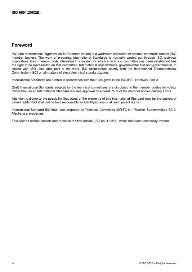 ISO 6601:2002 ISO 6601:2002 - Plastics -- Friction and wear by sliding -- Identification of test parameters - Page 4 preview