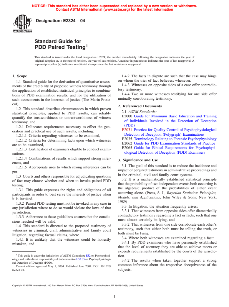 ASTM E2324-04 - Standard Guide for PDD Paired Testing