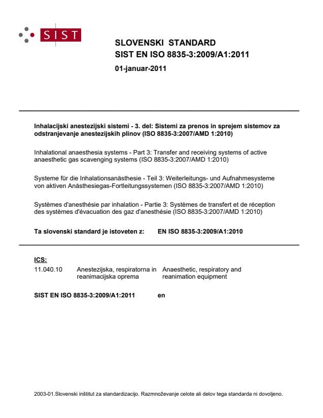 EN ISO 8835-3:2009/A1:2011