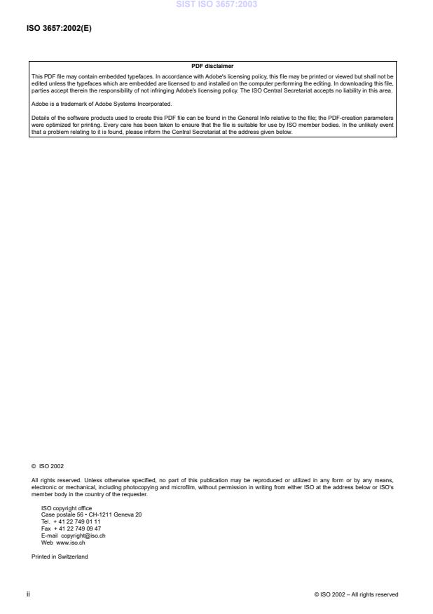 ISO 3657:2002 ISO 3657:2003 - Page 4 preview