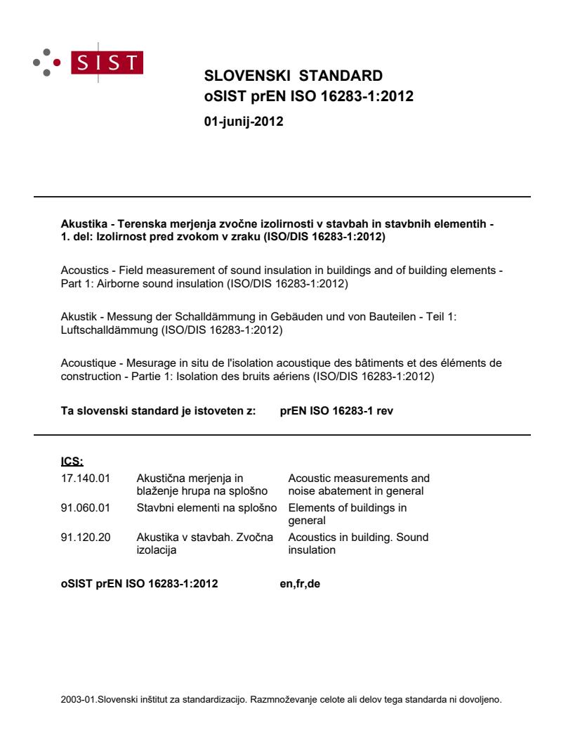 prEN ISO 16283-1:2012