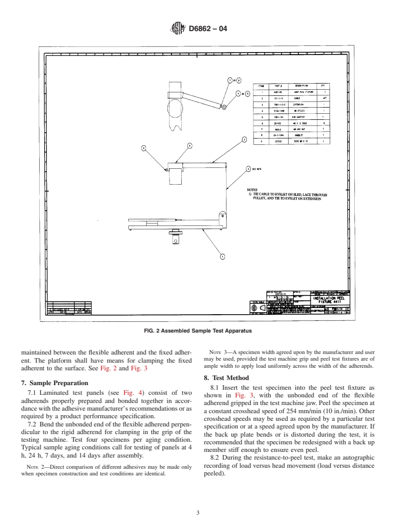 ASTM D6862-04 - Standard Test Method for 90 Degree Peel Resistance of Adhesives