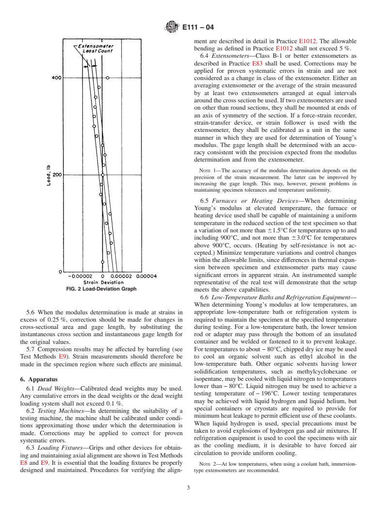 ASTM E111-04 - Standard Test Method for Young's Modulus, Tangent Modulus, and Chord Modulus