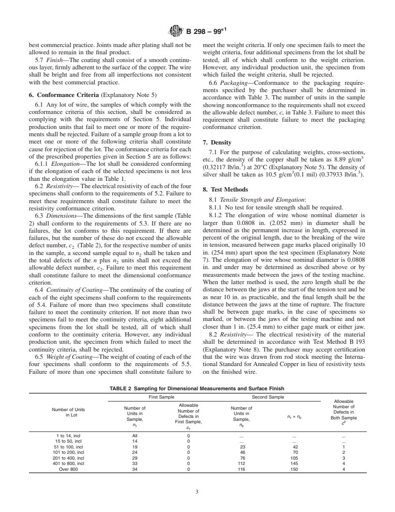 ASTM B298-99e1 - Standard Specification for Silver-Coated Soft or Annealed Copper Wire