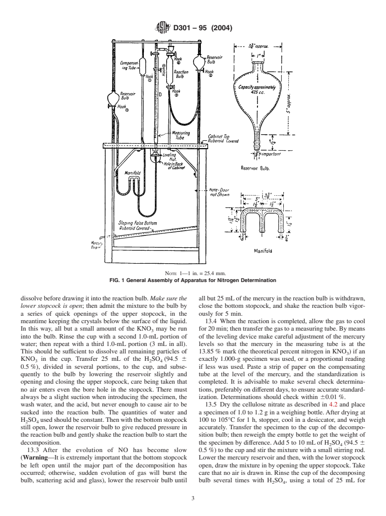 ASTM D301-95(2004) - Standard Test Methods for Soluble Cellulose Nitrate (Withdrawn 2011)