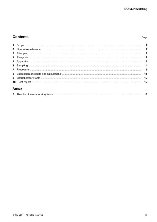 ISO 6651:2001 - Animal feeding stuffs -- Semi-quantitative determination of aflatoxin B1 -- Thin-layer chromatographic methods