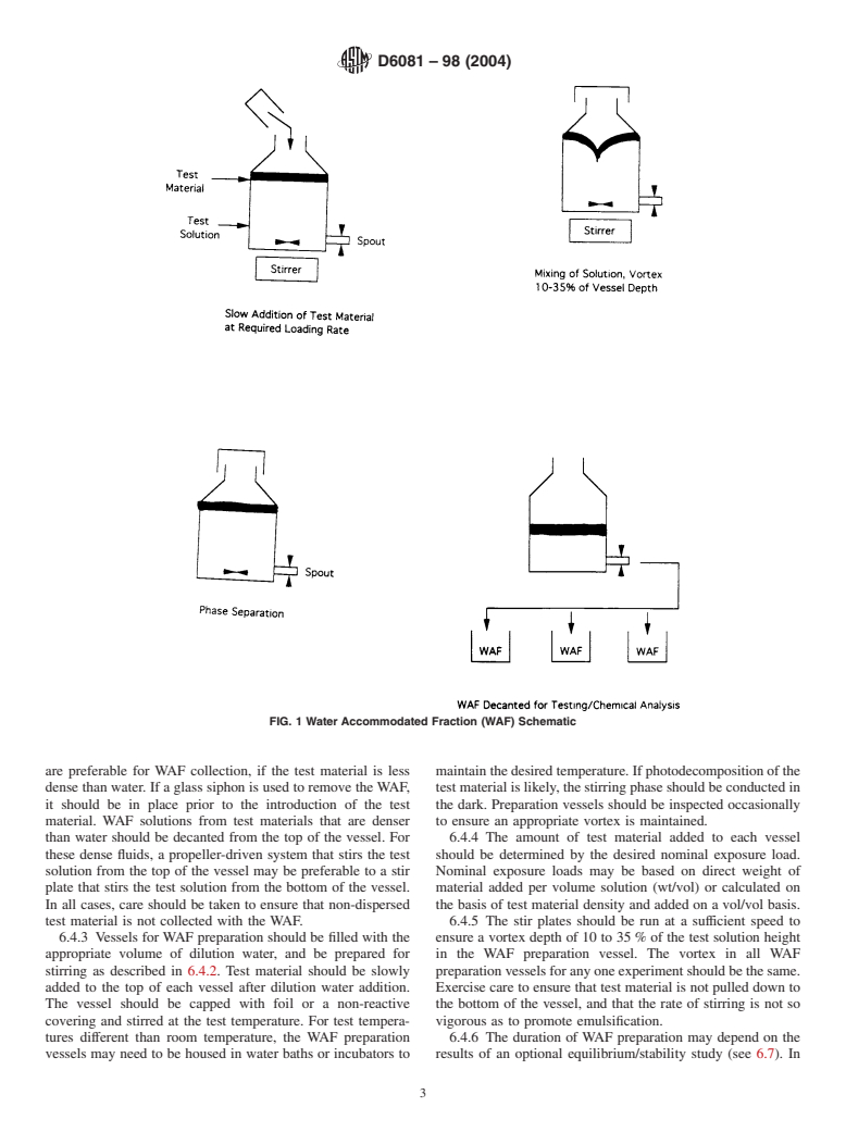 ASTM D6081-98(2004) - Standard Practice for Aquatic Toxicity Testing of Lubricants: Sample Preparation and Results Interpretation