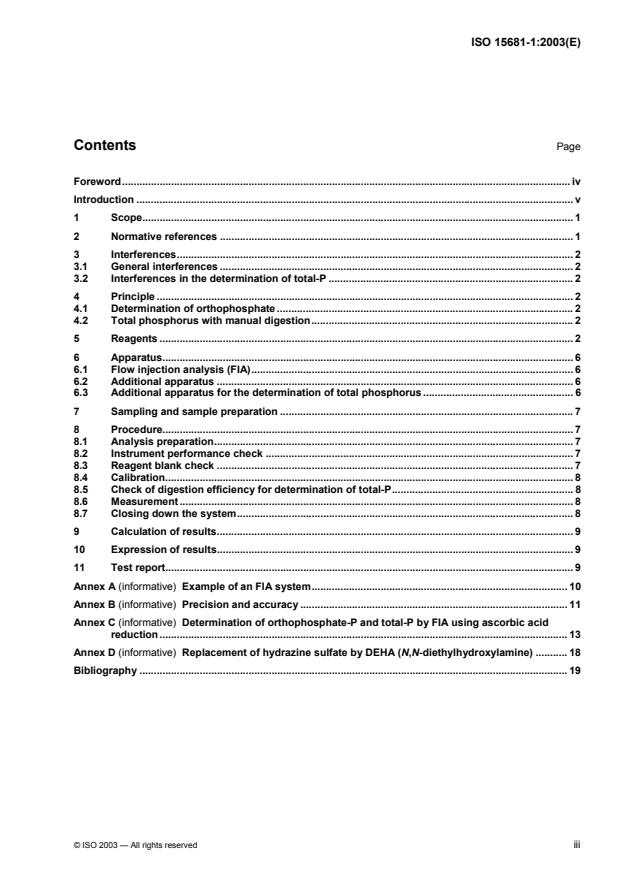 ISO 15681-1:2003 ISO 15681-1:2003 - Water quality — Determination of orthophosphate and total phosphorus contents by flow analysis (FIA and CFA) — Part 1: Method by flow injection analysis (FIA)
Released:12/10/2003 - Page 3 preview