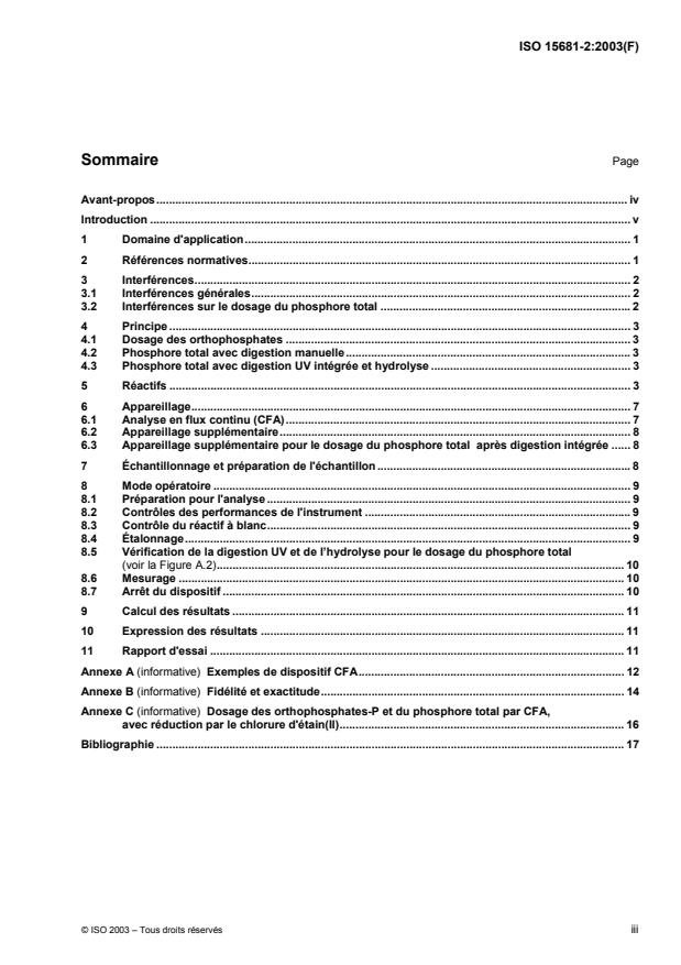 ISO 15681-2:2003 - Qualité de l'eau -- Dosage des orthophosphates et du phosphore total par analyse en flux (FIA et CFA)