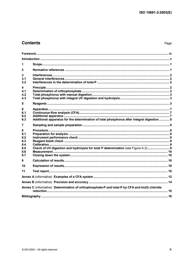 ISO 15681-2:2003 - Water quality -- Determination of orthophosphate and total phosphorus contents by flow analysis (FIA and CFA)