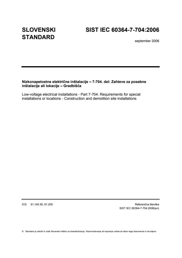 IEC 60364-7-704:2006