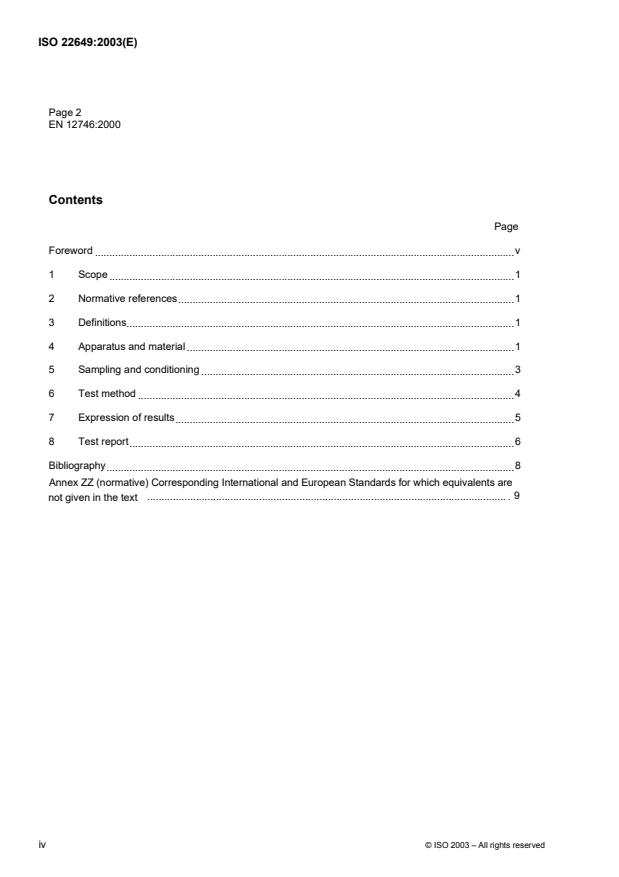 ISO 22649:2003 ISO 22649:2003 - Footwear -- Test methods for insoles and insocks -- Water absorption and desorption - Page 4 preview