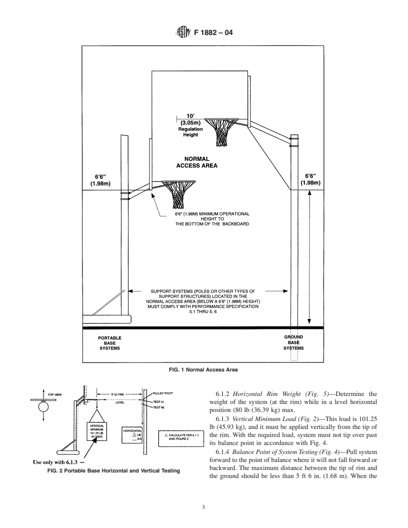 ASTM F1882-04 - Standard Specification for Residential Basketball Systems