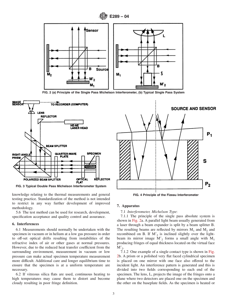 ASTM E289-04 - Standard Test Method for Linear Thermal Expansion of Rigid Solids with Interferometry