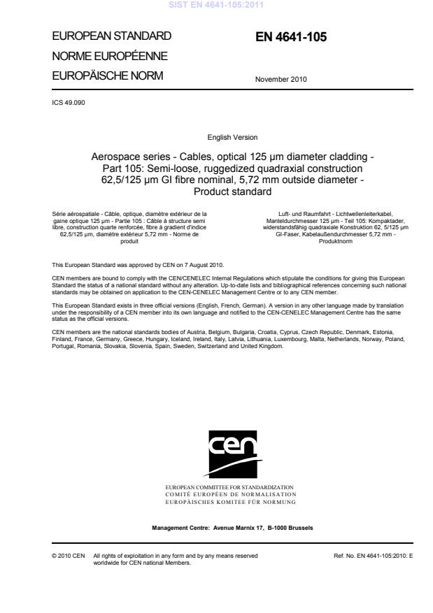 EN 4641-105:2010 EN 4641-105:2011 - BARVE - Page 3 preview