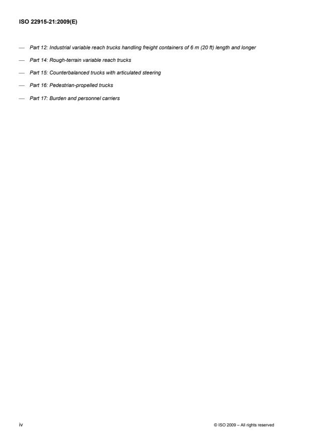 ISO 22915-21:2009 ISO 22915-21:2009 - Industrial trucks -- Verification of stability - Page 4 preview