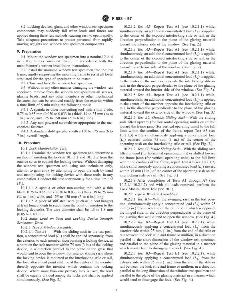 ASTM F588-97 - Standard Test Methods for Measuring the Forced Entry Resistance of Window Assemblies, Excluding Glazing Impact