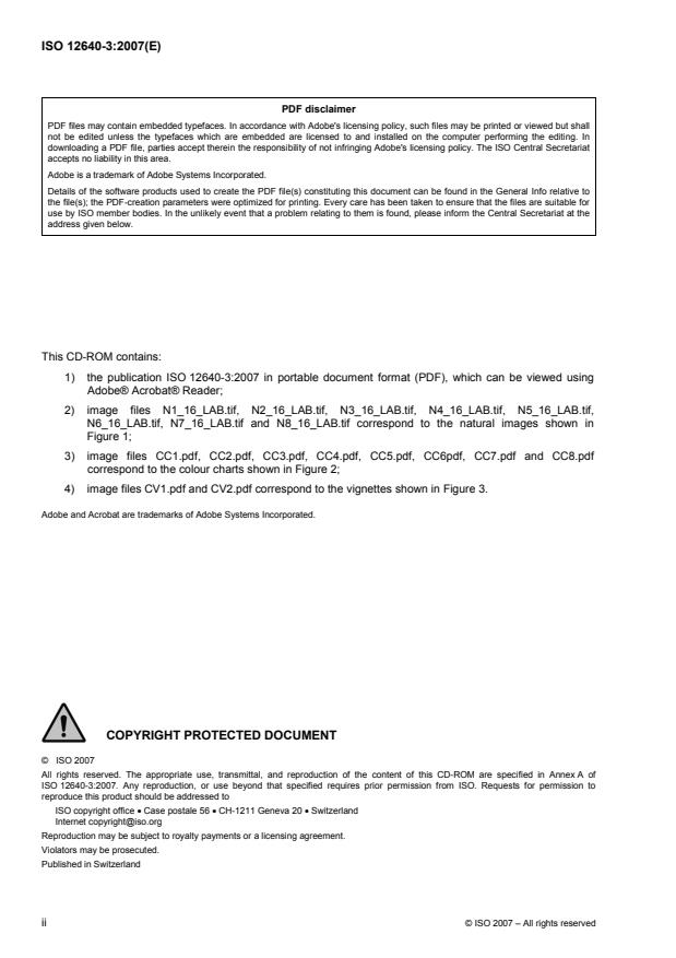 ISO 12640-3:2007 ISO 12640-3:2007 - Graphic technology -- Prepress digital data exchange - Page 2 preview