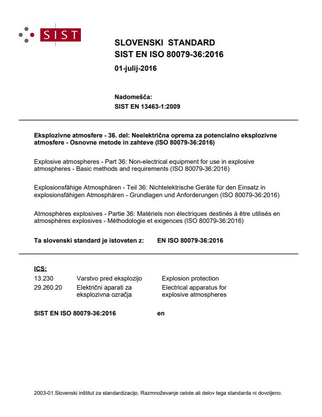 EN ISO 80079-36:2016 - natisnjeno za čitalnico