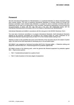 ISO 22846-1:2003 - Personal equipment for protection against falls — Rope access systems — Part 1: Fundamental principles for a system of work
Released:11/19/2003 - Page 3 preview