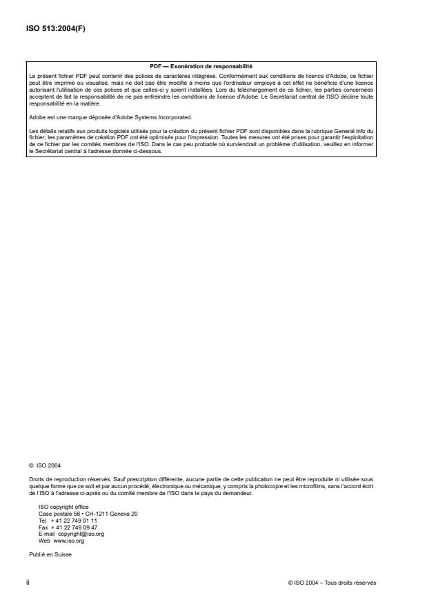 ISO 513:2004 ISO 513:2004 - Classification et application des matériaux durs de coupe pour enlevement de métal avec aretes coupantes définies -- Définition des groupes principaux et des groupes d'application - Page 2 preview
