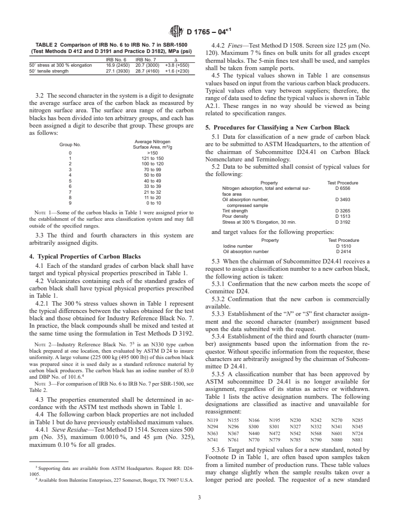 ASTM D1765-04e1 - Standard Classification System for Carbon Blacks Used in Rubber Products