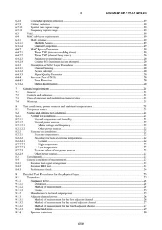 SIST EN 301 841-1 V1.4.1:2015 ETSI EN 301 841-1 V1.4.1 (2015-04) - VHF air-ground Digital Link (VDL) Mode 2; Technical characteristics and methods of measurement for ground-based equipment; Part 1: Physical layer and MAC sub-layer - Page 4 preview