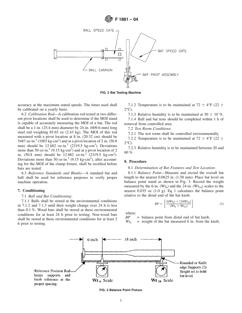 ASTM F1881-04 - Standard Test Method for Measuring Baseball Bat Performance Factor