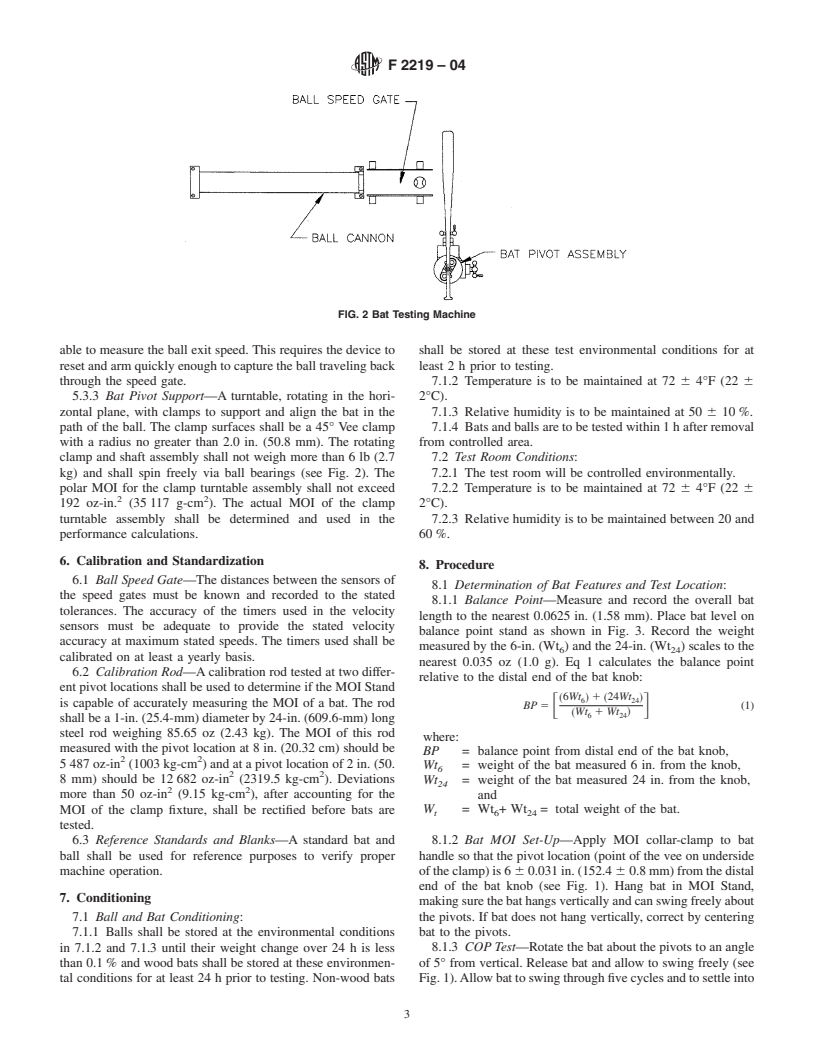 ASTM F2219-04 - Standard Test Methods for Measuring High Speed Baseball Bat Performance Factor