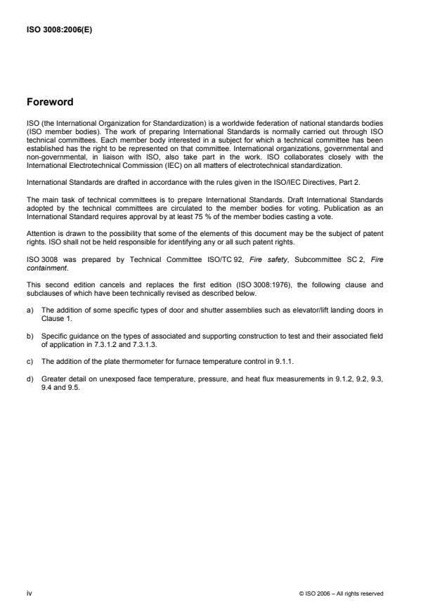 ISO 3008:2006 ISO 3008:2006 - Fire resistance tests -- Door and shutter assemblies - Page 4 preview