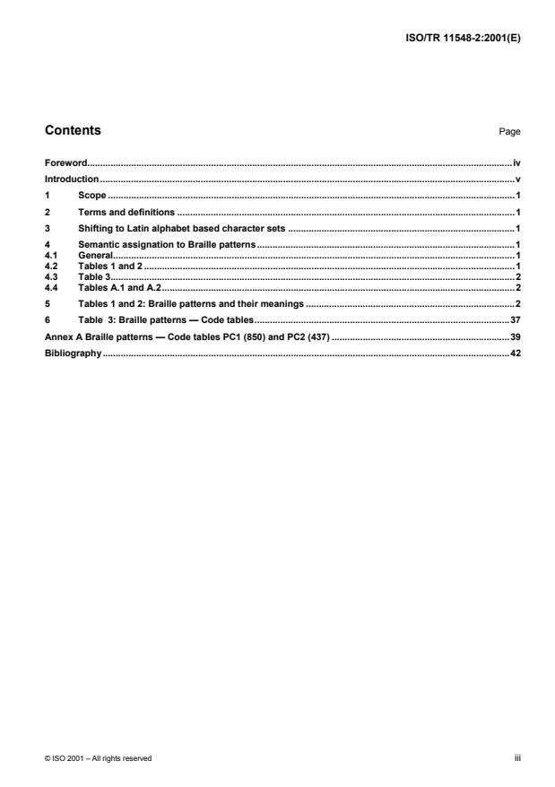 ISO/TR 11548-2:2001 - Communication aids for blind persons -- Identifiers, names and assignation to coded character sets for 8-dot Braille characters