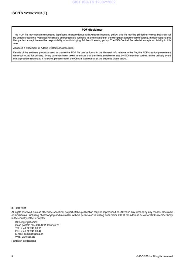 ISO/TS 12902:2001 ISO/TS 12902:2002 - Page 4 preview
