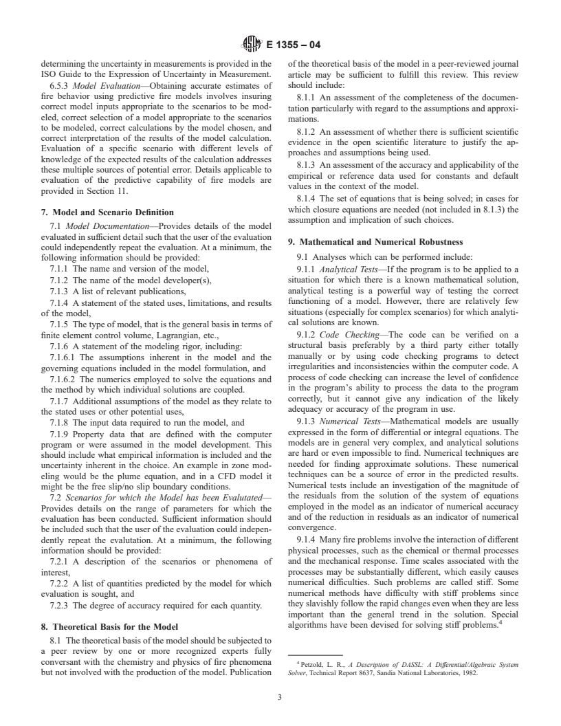 ASTM E1355-04 - Standard Guide for Evaluating the Predictive Capability of Deterministic Fire Models