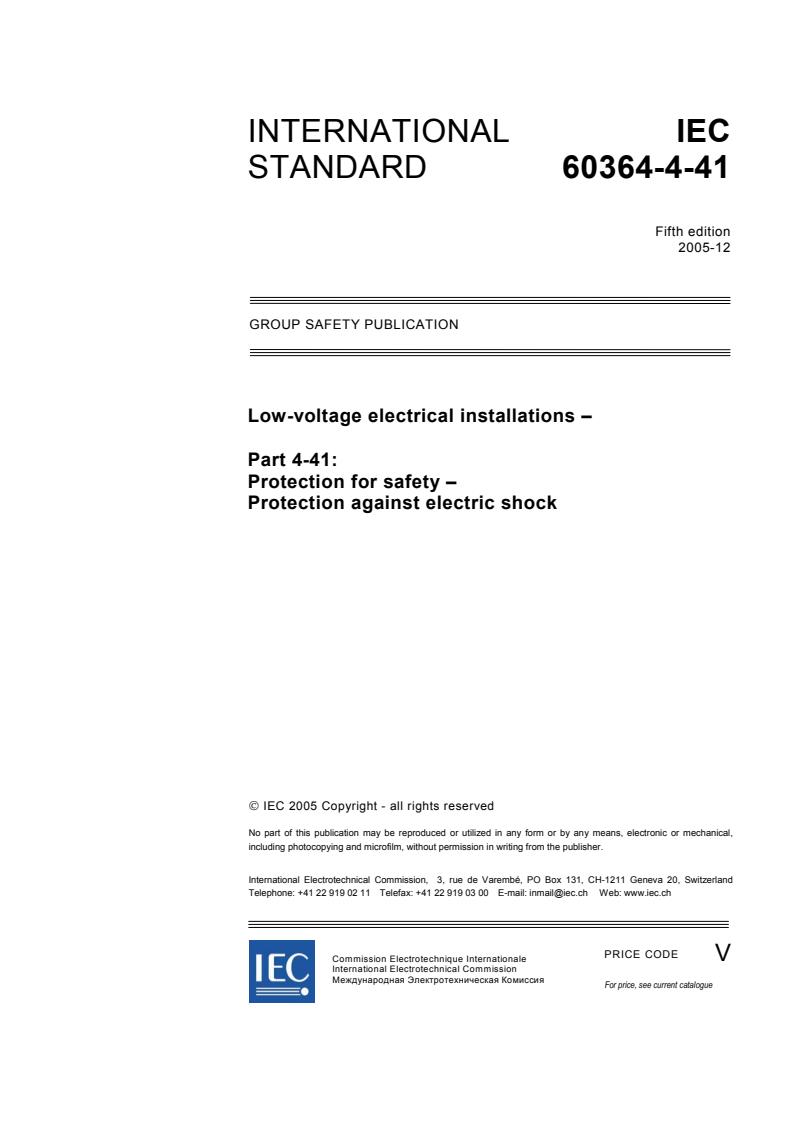 IEC 60364-4-41:2006