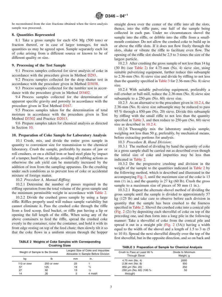 ASTM D346-04e1 - Standard Practice for Collection and Preparation of Coke Samples for Laboratory Analysis