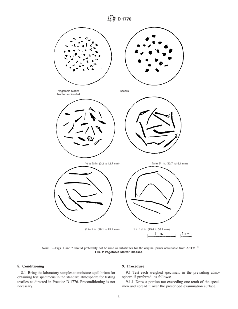 ASTM D1770-94(2000) - Standard Test Method for Neps, Vegetable Matter, and Colored Fiber in Wool Top